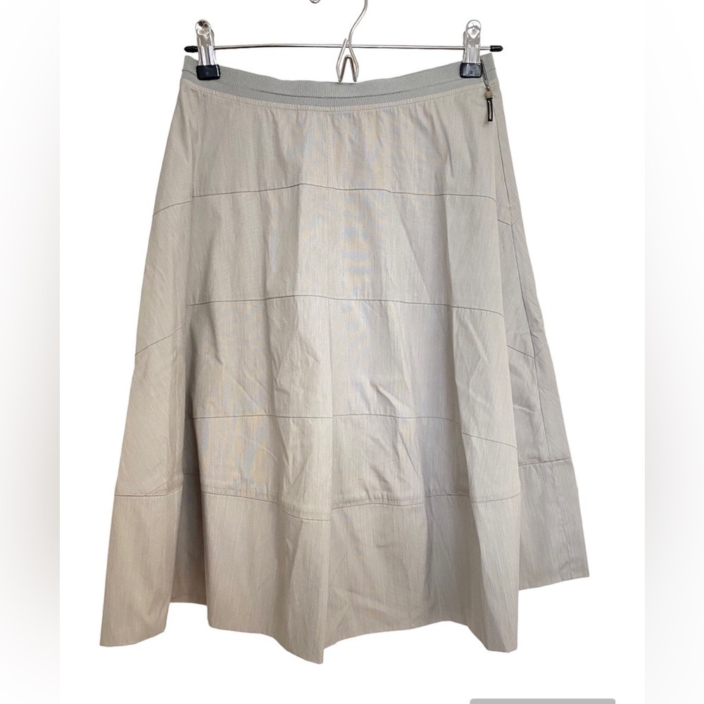 PIAZZA SEMOIONE A-Line Skirt l Silver Italian Skirt l Size Small Skirt 0839